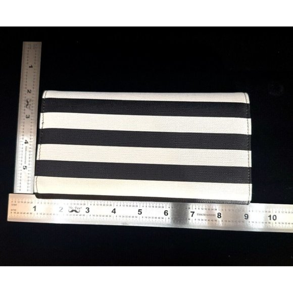 KUT FROM THE KLOTH Black & White Striped Tri-Fold Wallet - Picture 5 of 7